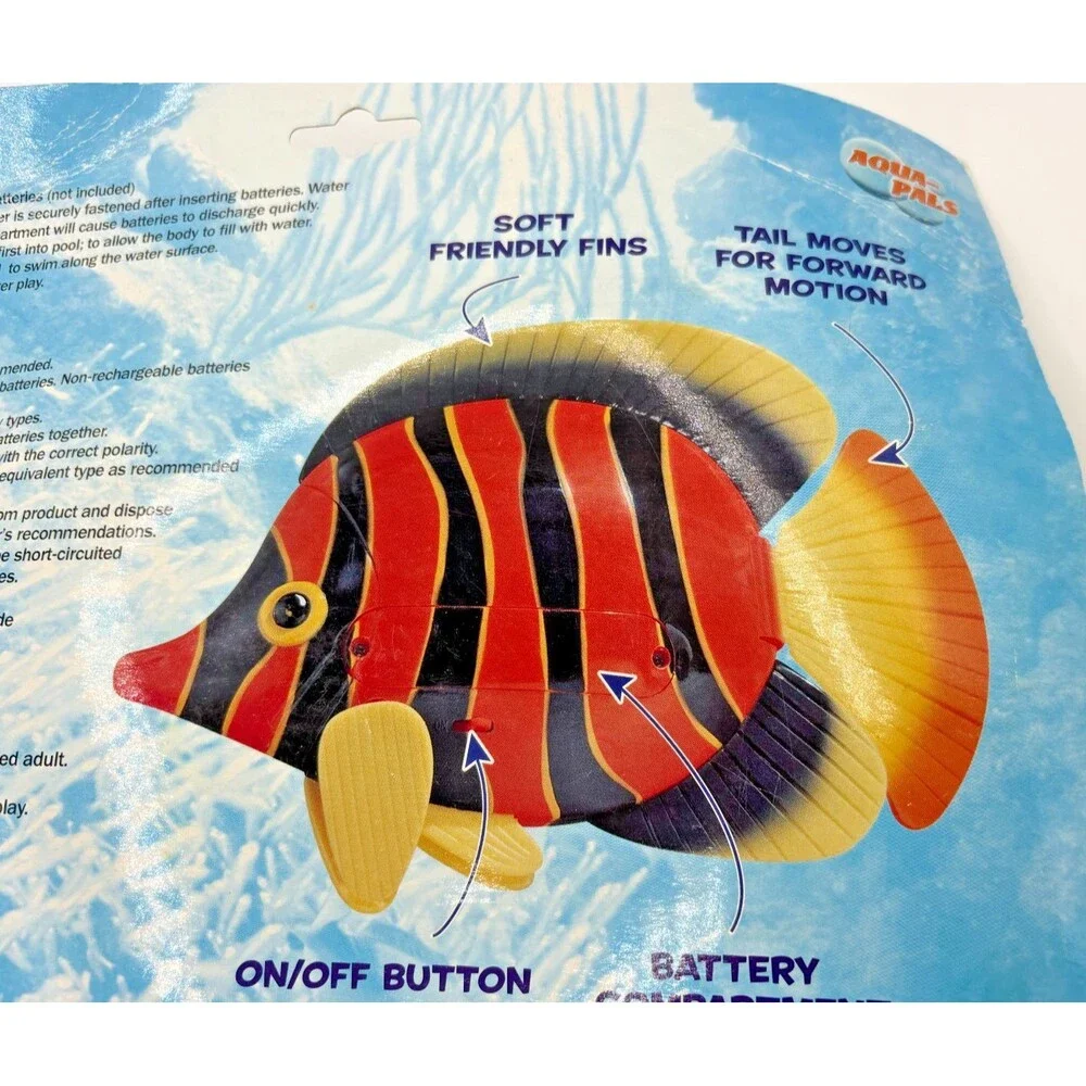 Aqua Pals Tropical Fish Pool Toy Battery Operated NOS 2002 Interactive Play 8400